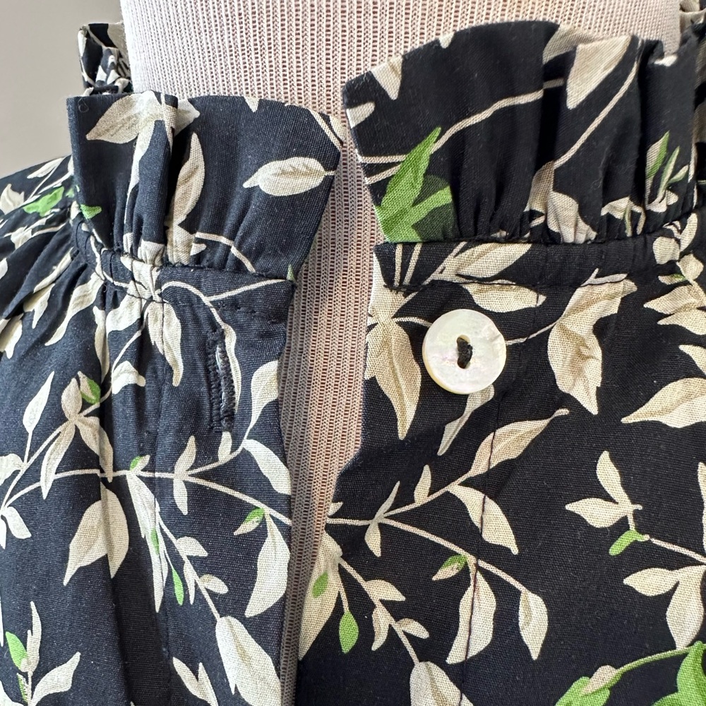 NWT Tuckernuck Women’s Cotton Preppy Floral Verdant Iris Avalon Blouse XXS - Picture 5 of 13